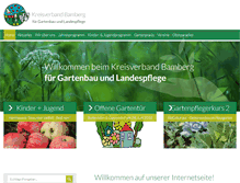 Tablet Screenshot of kv-gartenbauvereine-bamberg.de